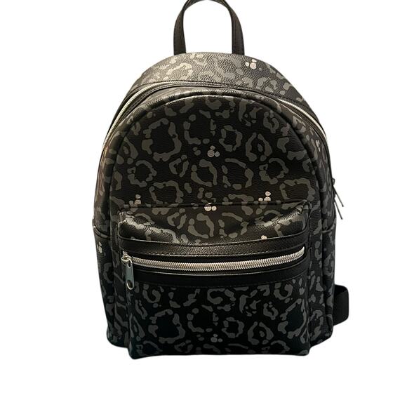 Disney Black Animal Print Mickey Mini Backpack